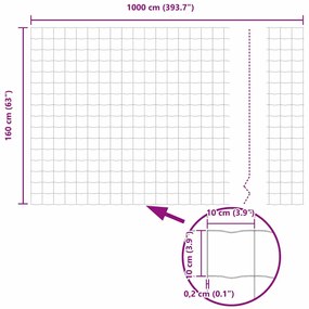 Cerca Euro Verde 1.6x10m Aço