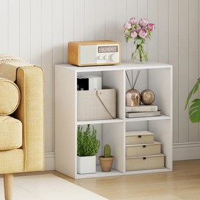 Estante Organizadora de Cubos, 60 x 30 x 60 cm, 4 Compartimentos, Branco