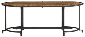 Mesa de centro 110x55x40 cm madeira recuperada maciça