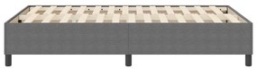 Cama Box com Estrado Cinza Claro 120x200 cm em Tecido Canelado
