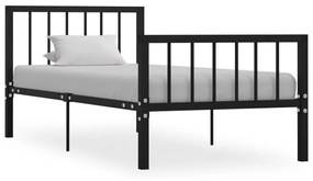vidaXL Estrutura de cama 90x200 cm metal preto
