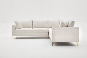Sofá de Canto Berlin – Creme Dourado – 258 x 258 cm