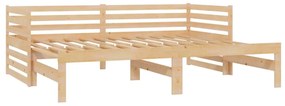 Sofá-cama de puxar 2x(90x200) cm pinho maciço