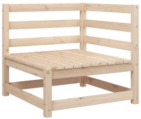 4 pcs conjunto sofás de jardim madeira de pinho maciça