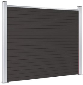 Painel de cerca 180x146 cm WPC preto