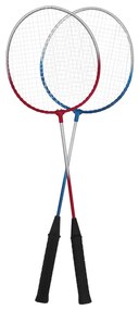 Conjunto de badminton com 4 raquetes e rede 620x151 cm