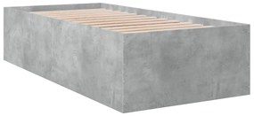 Estrutura de cama 90x190 cm derivados de madeira cinza cimento