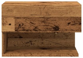 Mesa de cabeceira de parede madeira velha
