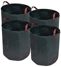 Sacos de jardim para lixo, 4 peças 272 L 150 g/sqm, verdes