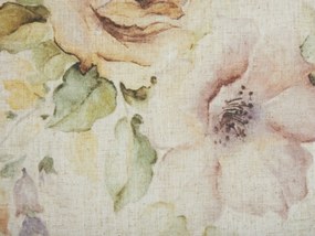 Almofada decorativa com padrão floral creme 45 x 45 cm ZAHRIYE Beliani