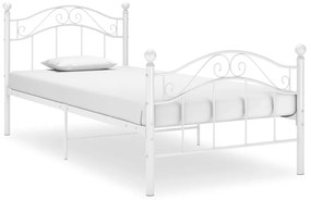 324989 vidaXL Estrutura de cama metal 90x200 cm branco
