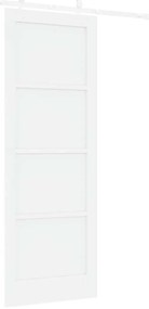 Porta Deslizante vidaXL com Conjunto de Hardware Branco 78x211 cm Made