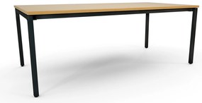 Mesa de Reunião 2400x1200mm - Alfa Preto/Faia