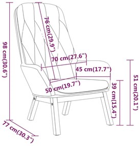 Cadeira de descanso veludo cinzento-claro