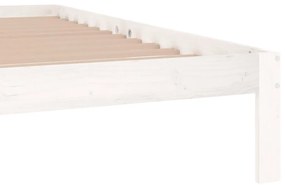 Estrutura de cama 200x200 cm pinho maciço branco