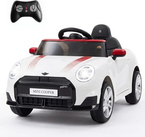Carrinho Elétrico Infantil 12V para crianças 3-6 anos, 97 x 55 x 48 cm, Dois Modos de Condução, Branco