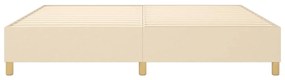 Estrutura de cama sem colchão 200x200 cm tecido cor creme