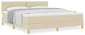 Cama Box Spring com Colchão Creme 180x200 cm Tecido