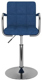 Cadeira de jantar em tecido azul