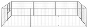 Canil para cães 6 m² aço prateado