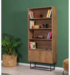 Conjunto de Mobiliário de Sala Laxus – Nogueira e Preto – 90x39x40 cm