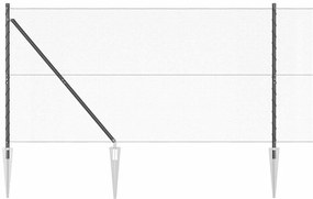 Cerca Hexagonal vidaXL Cinza 1,4x10 m Aço