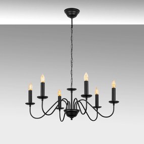 Candeeiro Chandelier Firat – Preto Antigo – 76 x 76 x 41 cm