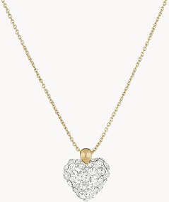 Colar banhado a ouro com pendente de ouro amarelo Coeur De Crystal