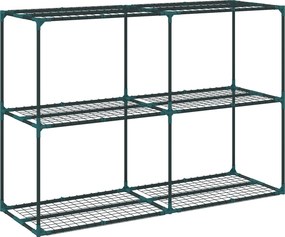 Outsunny Suporte para Plantas de 3 Níveis Estante para Plantas de Aço para Interior e Exterior 143x48x100 cm Verde | Aosom Portugal