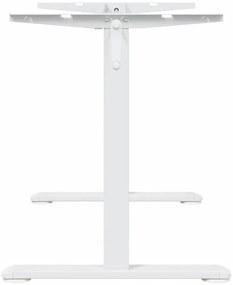 Estrutura de secretária de pé (94-135)x60x(70-114)cm aço branco