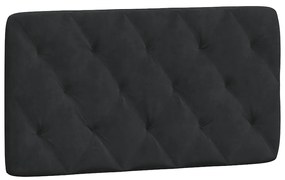 Estrutura de cama sem colchão 100x200 cm veludo preto
