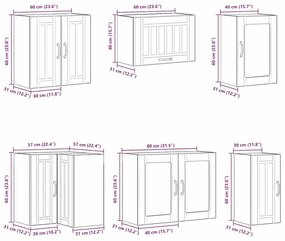 11 peças armário de cozinha conjunto Lucca branco