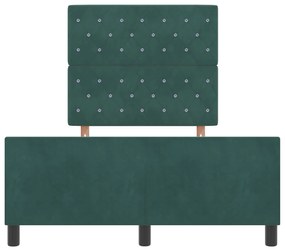 Cama vidaXL Verde Escuro 120x200 cm Veludo