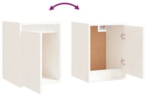 Armários de parede 2 pcs 30x30x40 cm pinho maciço branco