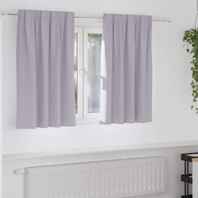 vidaXL Cortinas com cortinas 2 pcs Cinza Metálico Poliéster