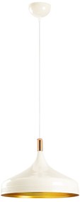 Candeeiro de Teto Saglam – Branco, Dourado e Cobre – 36 cm