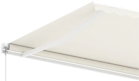 Toldo retrátil manual independente 400x350 cm cor creme