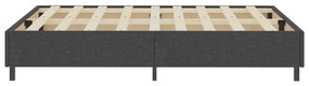 Cama boxspring 140x200 cm tecido cinzento