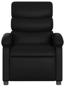 Poltrona massagens reclinável elétrica couro artificial preto