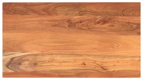 Tampo de mesa retangular 120x60x2,5 cm madeira de acácia maciça