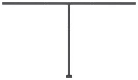 Toldo retrátil manual independente 450x350 cm azul e branco