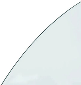 Placa de vidro semicircular para lareira 1200x500 mm