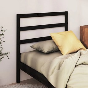 Cabeceira de cama 96x4x100 cm pinho maciço preto