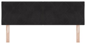 Cabeceira vidaXL Design de Blocos de Diamante Preto 140 cm Veludo