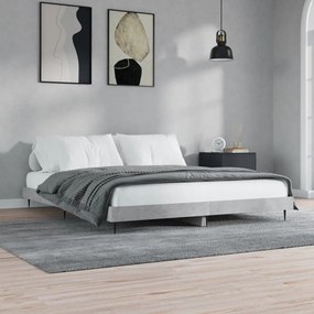 Estrutura de cama 120x200 cm derivados de madeira cinza cimento
