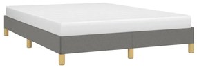 Estrutura de cama sem colchão 160x200 cm tecido cinzento-escuro