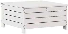 3 pcs conjunto lounge jardim c/ almofadões pinho maciço branco
