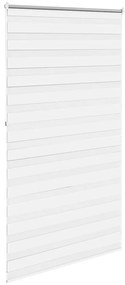 Estore de rolo 120 x 230 cm, linhas de zebra / Branco
