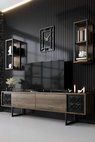 **** Unidade TV Black Line – Nogueira e Preto – 180 x 30 x 48 cm
**
