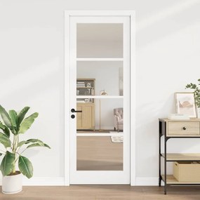 porta interior com vidro "ORKDAL" branca 83x232x4 cm